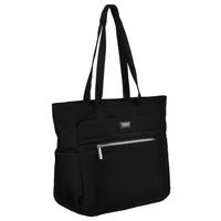 miejska torebka damska mieszcząca a4 w czarnym kolorze - peterson