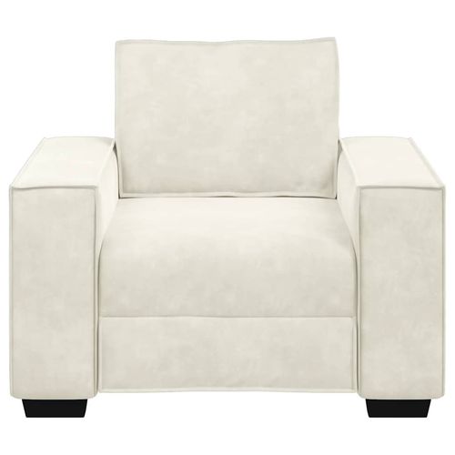 Sofa Fotel Kremowy 59 cm Aksamit na Arena.pl
