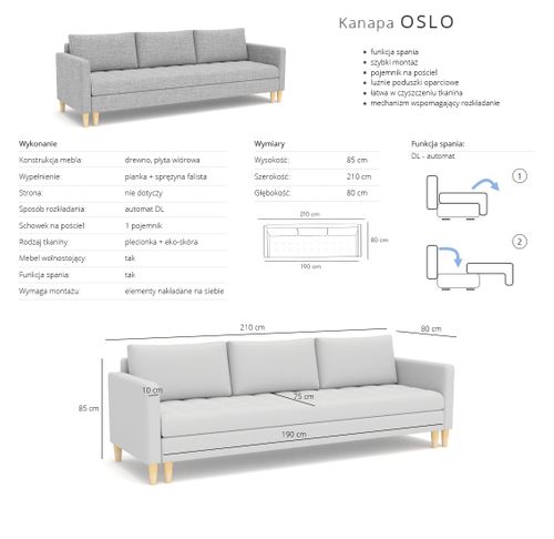 Kanapa Oslo - brąz na Arena.pl
