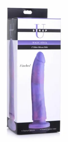 ns novelties magic stick silikonowy model z brokatem 20 cm przyssawka na Arena.pl