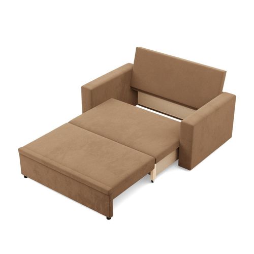 Sofa dwuosobowa, BLOM, Mikrofaza, 148x87x90 cm, cappuccino | TYLETEGOTU na Arena.pl
