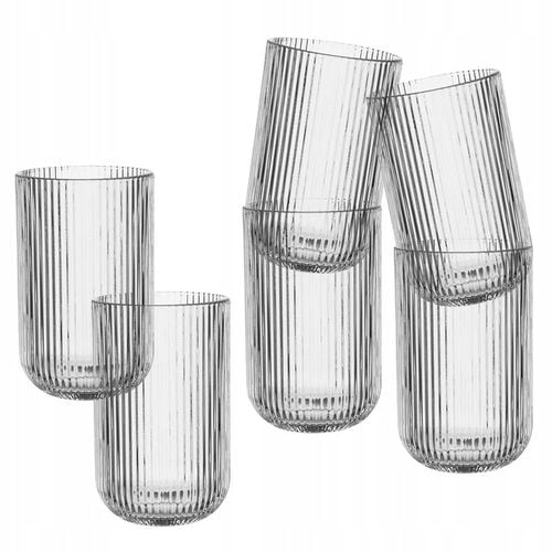 Szklanki do napojów drinków ryflowane Altom Design Selena 430 ml Zestaw 6 na Arena.pl