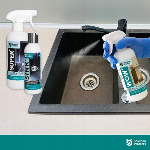 Zestaw do czyszczenia zlewu granitowego WOW + SUPER + impregnat SINK na Arena.pl