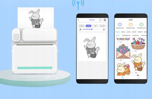 MINI DRUKARKA TERMICZNA DO ZDJĘĆ NOTATEK ETYKIET + 13 ROLEK GRATIS NAKLEJKI na Arena.pl