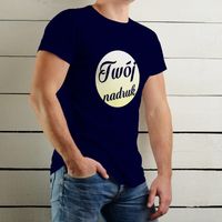 Granatowa, bawełniana koszulka z Twoim nadrukiem XS