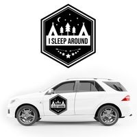 NAKLEJKA NA BOK AUTA sześciokąt KAMPER przyczepę kempingową auto 35 cm