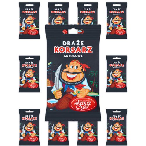 Wadowice Skawa Korsarz Draże kokosowe 70 g x 10 sztuk na Arena.pl