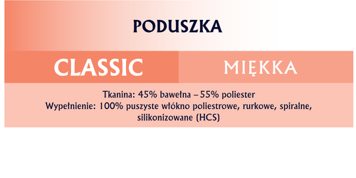 Poduszka CLASSIC MIĘKKA 70x80cm antyalergiczna Kremowa | Senna Home na Arena.pl
