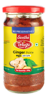 Marynowany imbir w oleju z czosnkiem Ginger Pickle Telugu Foods 300g