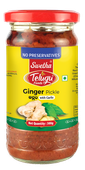 Marynowany imbir w oleju z czosnkiem Ginger Pickle Telugu Foods 300g