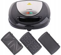 OPIEKACZ DO KANAPEK 760W LUND 3w1 TOSTER GRILL GOFROWNICA WYMIENNE