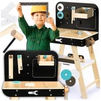 Stół warsztat drewniany majsterkowicz zestaw narzędzi dla dzieci na prezent