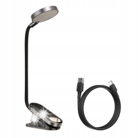 Mini lampka lampa LED do czytania ekranu z klipsem szary