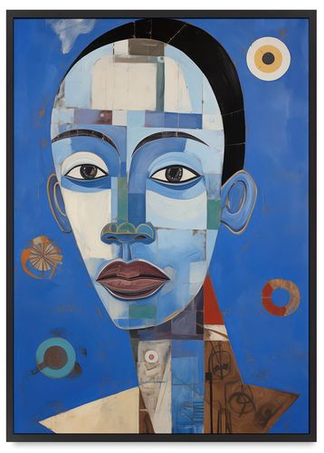 Plakat portret nowoczesny obraz 30x40 cm w czarnej ramie na Arena.pl