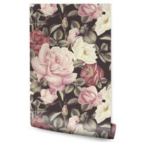 Tapeta w Rolce 10m Kolorowe RÓŻE Akwarela Vintage