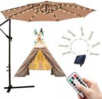 GIRLANDA SOLARNA ozdobna Lampki pod parasol PATIO SWIATŁA LED DEKORACYJNE