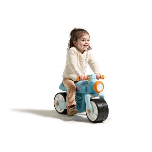 FALK Jeździk Biegowy Ciche Koła Motor Prem1er Retro Niebieski 1+ na Arena.pl