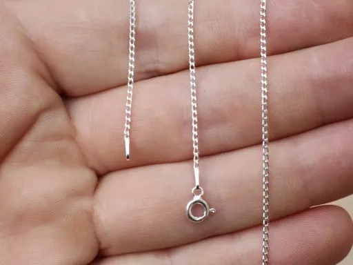 ŁAŃCUSZEK SREBRNY 925 PANCERKA 040 - DŁUGOŚĆ 40cm zdjęcie 4