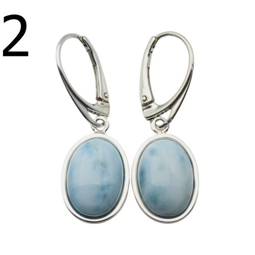 Kolczyki - Larimar owal i srebro 1 na Arena.pl