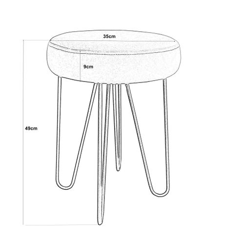 Taboret Venus HAIRPIN noga czarna MG20 na Arena.pl