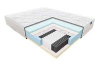 Materac sprężynowy kieszonkowy Janpol Nolli 180x200x24cm Adaptive Beige