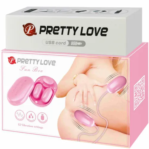 pretty love fun box pink - kompaktowy model wibrujący, 12 trybow, usb na Arena.pl