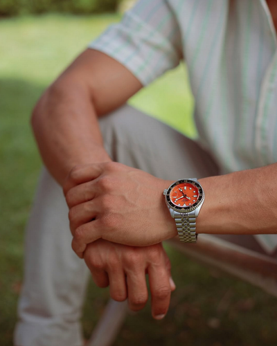 ZEGAREK MĘSKI SEIKO 5 SPORTS SSK005K1 GMT AUTOMAT WR100 + BOX na Arena.pl