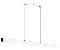 NOWOCZESNA LAMPA LINIOWA LED WISZĄCA 48W 120cm PODŁUŻNA BELKA PILOT 3 BARWY