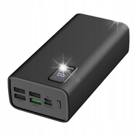 Power-bank WYDAJNY DUŻY akumulator 30000mAh 4xUSB USB-C PD 3.0 QC 3.0 LED