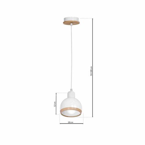 LAMPA WISZĄCA OVAL WHITE 1XE27 na Arena.pl
