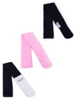 Rajstopy dziewczęce bawełniane we wzory 3PAK  152-158 YOCLUB