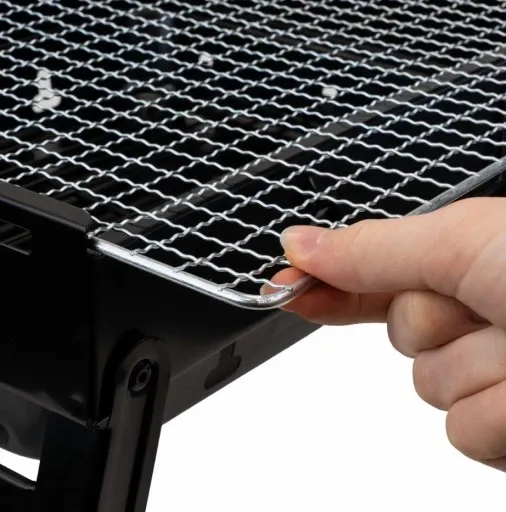 GRILL TURYSTYCZNY PRZENOŚNY SKŁADANY WALIZKA Kempingowy Prostokatny zdjęcie 2