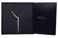 Srebrny naszyjnik skromny oryginalny pomysł na prezent dla kobiet kryształy