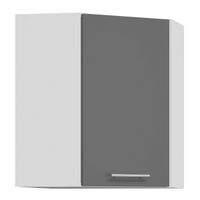 Tiffany T-12/G60NW Szary połysk MDF szafka narożna szybko