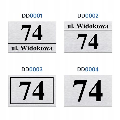 DUŻA NIERDZEWNA TABLICZKA ADRESOWA Z NUMEREM DOMU | numery na dom | 40x30cm na Arena.pl