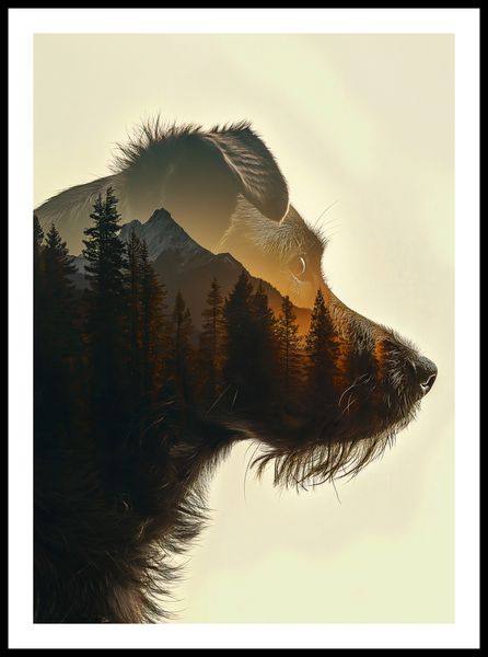 Plakat 50x70cm Psi Duch Lasu zdjęcie 3