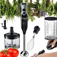 Blender ręczny Bosch TURBO czarny 750W QuattroBlade Ubijaczka Rozdrabniacz