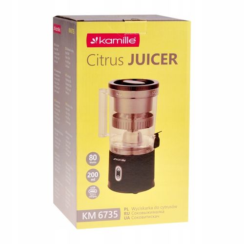 ELEKTRYCZNA WYCISKARKA DO CYTRUSÓW SOKÓW OWOCÓW BEZPRZEWODOWA USB KAMILLE na Arena.pl