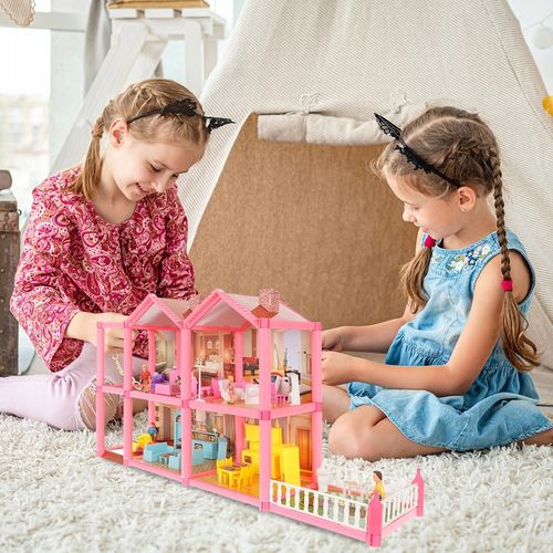 DOMEK DLA LALEK WILLA RÓZOWA MEBLE LALKI LALECZKI TARAS SAMOCHÓD DO ZABAWY na Arena.pl