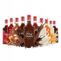 10x Butelki Szklane FALA 500ml z NADRUKIEM ŚWIĄTECZNYM na Prezent Nalewki