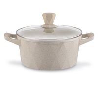 GARNEK Marmurkowy Indukcja GAZ z POKRYWKĄ Konighoffer Corte 4,2L 24cm