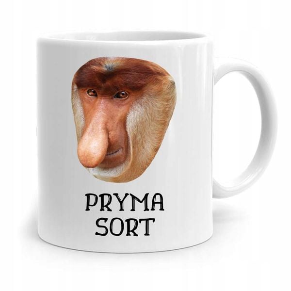 Kubek Śmieszny Nosacz Janusz Polak Pryma Sort Z Nadrukiem Ze Zdjęciem zdjęcie 1
