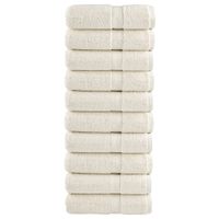 Ręczniki myjące Premium SOLUND 10 szt. Kremowe 30x30 cm 600 gsm