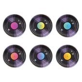 Talerzyki papierowe kolorowe Retro Disco, 6 szt.