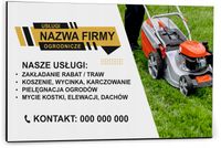 Tabliczka reklamowa szyld dibond 40x30 Z NADRUKIEM usługi ogrodnicze
