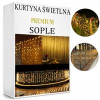 SOPLE WISZĄCE LAMPKI CHOINKOWE ZEWNĘTRZNE KURTYNA LED