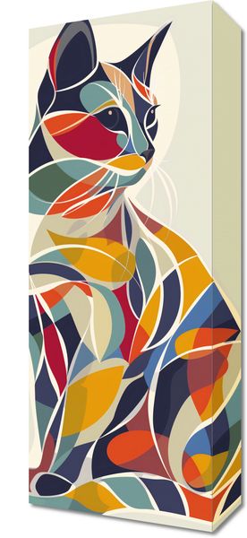 Obraz 20x50cm Kalejdoskopowy Kot zdjęcie 1