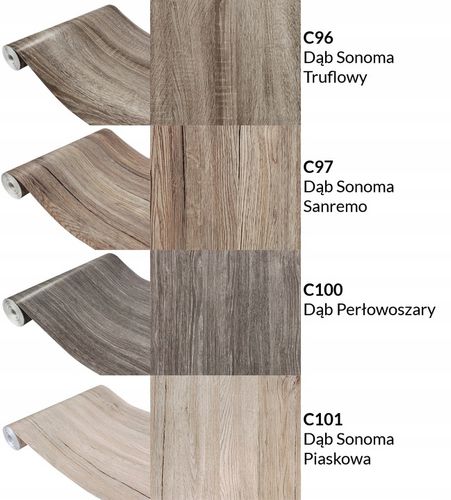 Okleina Drewnopodobna DĄB Folia Meblowa Klejowa 90x210cm Wzory Do na Arena.pl