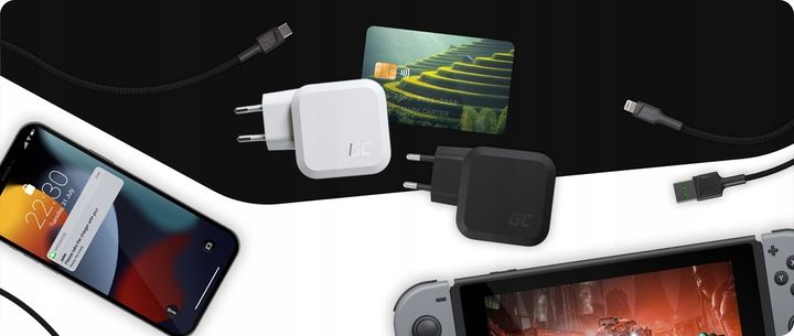 Biała Ładowarka GC Power GaN 65W - 2x USB-C PowerDelivery 1x USB-A QC 3.0 zdjęcie 5