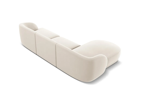 SOFA NAROŻNA MILEY BOUCLE JASNY BEŻ na Arena.pl